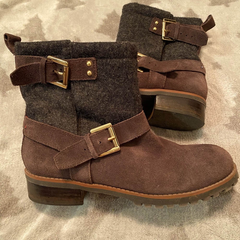 Tommy Hilfiger Felt & Suade Ankle Boots